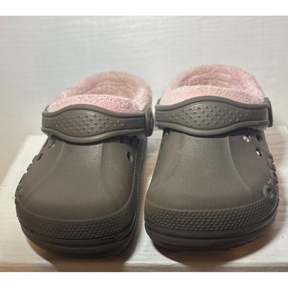 Crocs Classic Lined Clog With Pink Fleece Lining Little Kids Size C 8-9 - Picture 4 of 9
